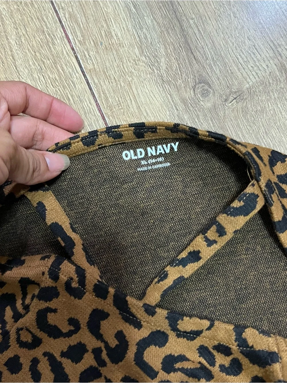 Old Navy Brown & Black Leopard Print Spaghetti Strap Dress